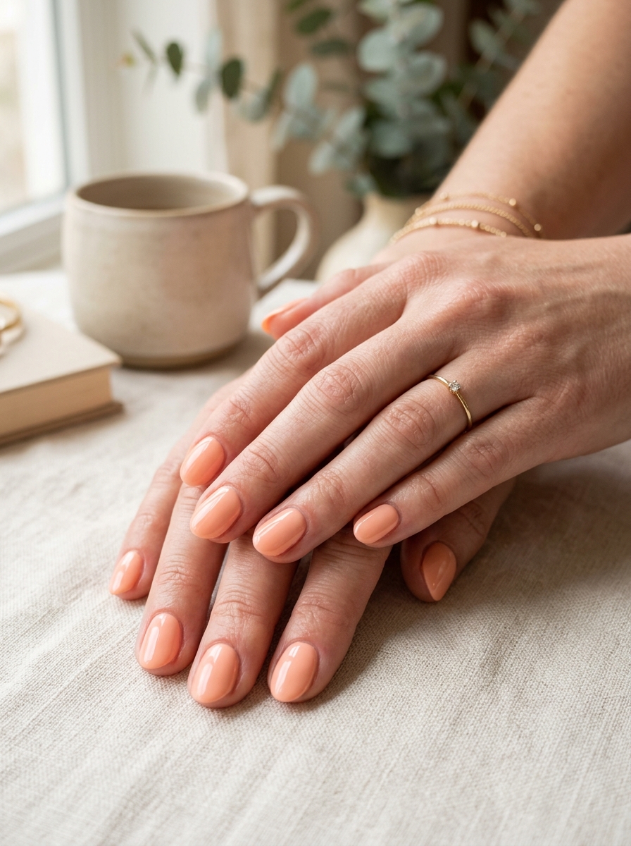 White Shellac Nails
